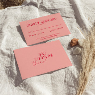 Retrofärgad Funky för Roligt, fetstil, unikt Bröll OSA Kort