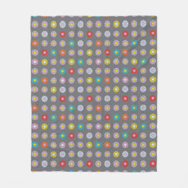 Retrofärgat blomma fleecefilt