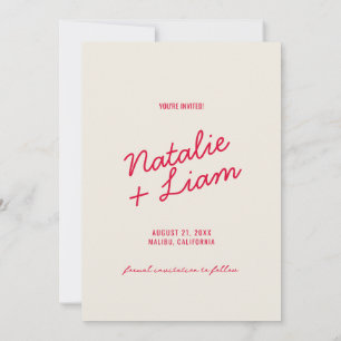 Retrofärgfull Bright-Funky Unik Modern Bröllop Spara Datumet