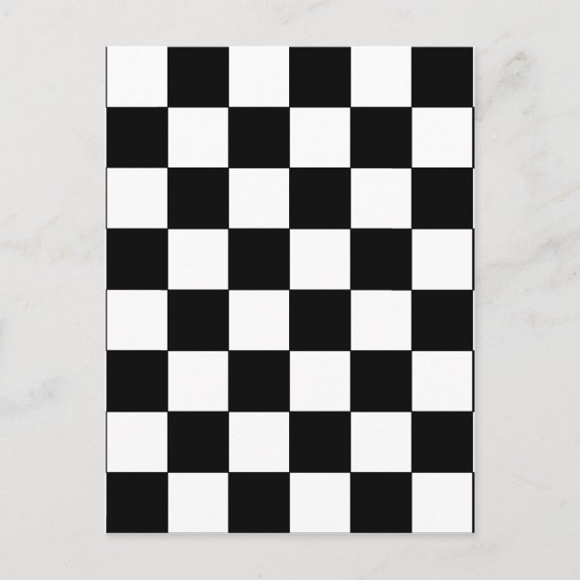 Retrofilm för svart och vitt kontrollerbord vykort (Framsida)