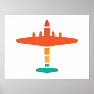retroflygplan poster