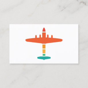 retroflygplan visitkort