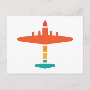 retroflygplan vykort