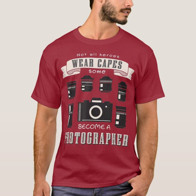 Retrofotograferare är hjältar t shirt (Framsida)