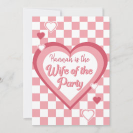 Retrofru i party Heart Disco-Möhippan Inbjudningar