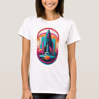 Retrofuturism - Vintagen uppfyller framtida konstn T Shirt