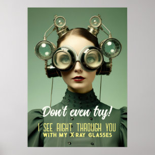 Retrofuturistisk X-Ray Vision - Se genom dig Poster