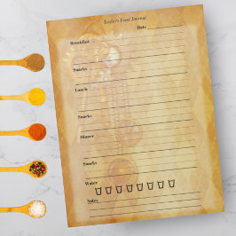 Retrofuturistiskt Steampunk Airship Nycklar Gears  Anteckningsblock