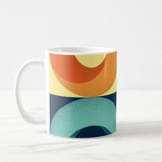 Retrofyrkanter och cirklar: 1960-talet Mönster Kaffemugg