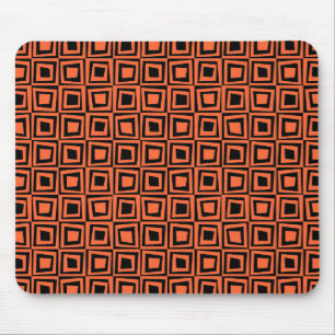 Retrofyrkanter - Orangen Höger på svart Musmatta