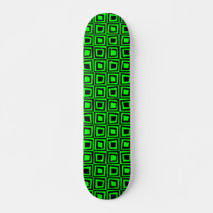 Retrofyrkanter - svart på Grönt Mini Skateboard Bräda 18,7 Cm