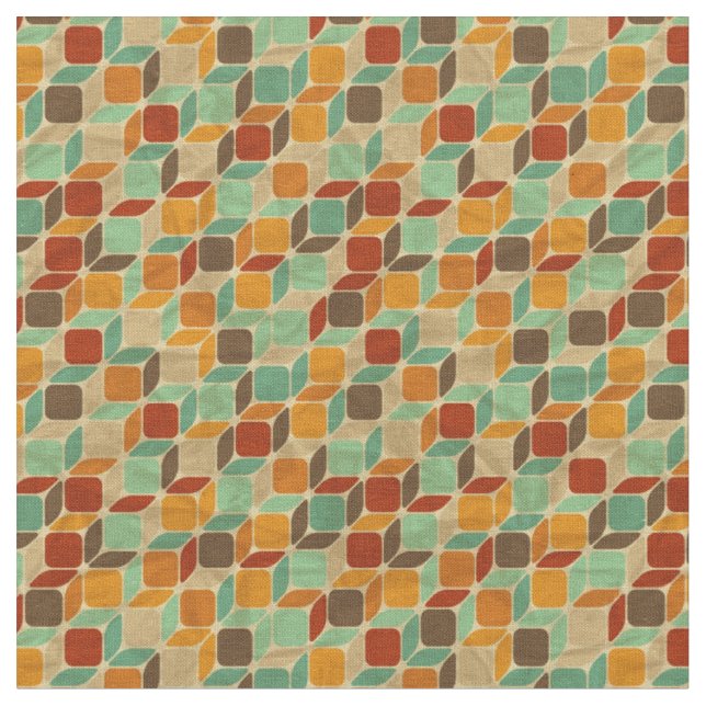 Retrogeometrisk mönster 4 tyg (Närbild)