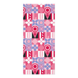 retrogeometrisk utskrift mönster reklamkort