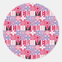 retrogeometrisk utskrift mönster