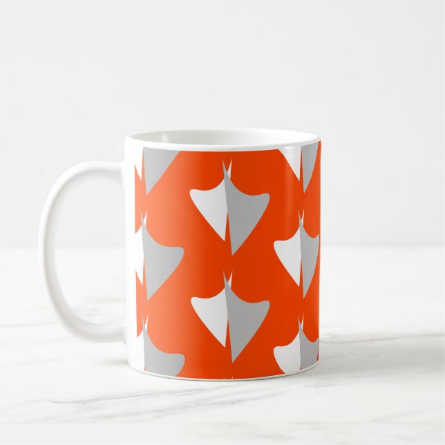 Retrogeometriska former med sömlös mönsterabstra kaffemugg (Vänster)