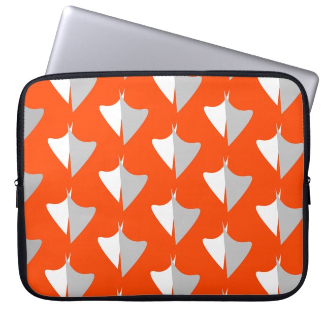Retrogeometriska former med sömlös mönsterabstra laptop fodral (Framsidan)