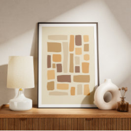 Retrogeometriskt mönster med rektanglar poster