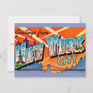 Retrohälsning från New York City Vykort