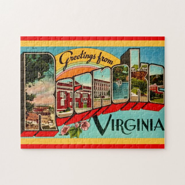 Retrohälsningar från Roanoke, VA Pussel (Horisontell)