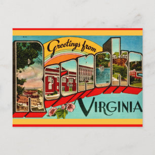 Retrohälsningar från Roanoke, VA Vykort