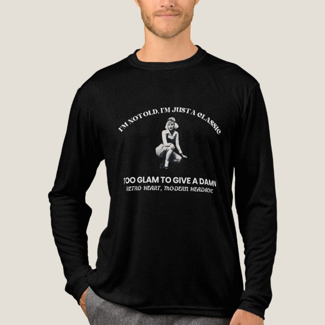 Retrohjärta, modern attityd t shirt (Framsida)