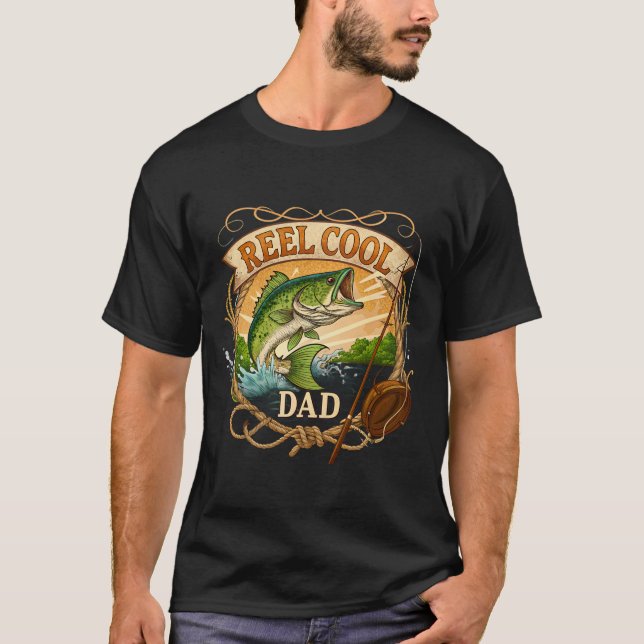 Retroillustration av coola pappor t shirt (Framsida)