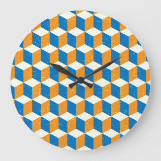 Retroisometriska kuber, geometrisk illusion stor klocka