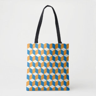 Retroisometriska kuber, geometrisk illusion tygkasse