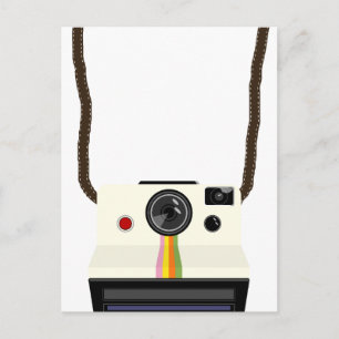 retrokamera med band vykort