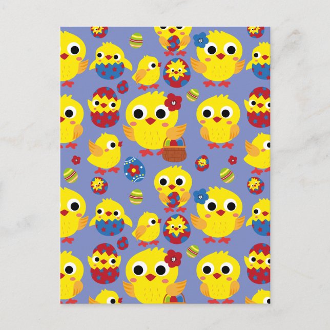 Retrokläckande påskägg helg vykort (Framsida)