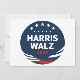 Retroknappval för demokrater Harris Waltz Inbjudningar
