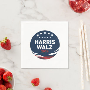 Retroknappval för demokrater Harris Waltz Pappersservett