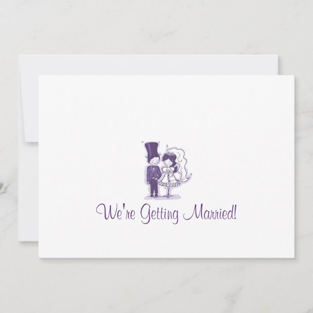 Retrokursiva bröllopsinbjudningar inbjudningar (Framsida)