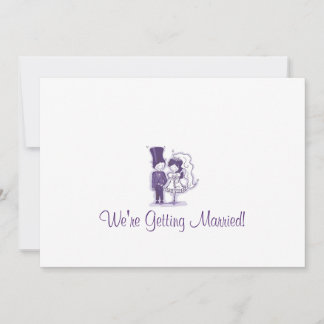 Retrokursiva bröllopsinbjudningar inbjudningar