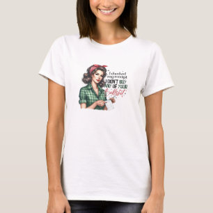 Retrokvinna med recept sarkastisk t shirt