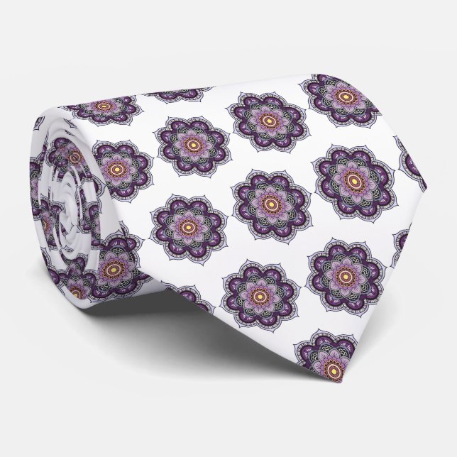 Retrolook 1970s Lila Mandala Slips (Rullad)