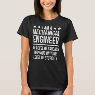 Retromekanisk Ingenjör-nivå för Sarcasm-motor T Shirt