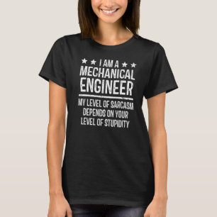 Retromekanisk Ingenjör-nivå för Sarcasm-motor T Shirt