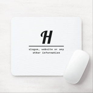 Retromodern Monogram- och affärsinformation (eller Musmatta
