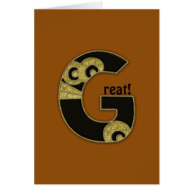 retromonogram - G Hälsningskort (Framsidan)