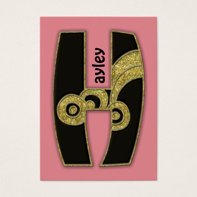 retromonogram - H Visitkort (Framsidan)