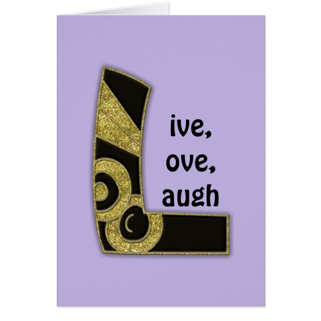 retromonogram - L Hälsningskort (Framsidan)