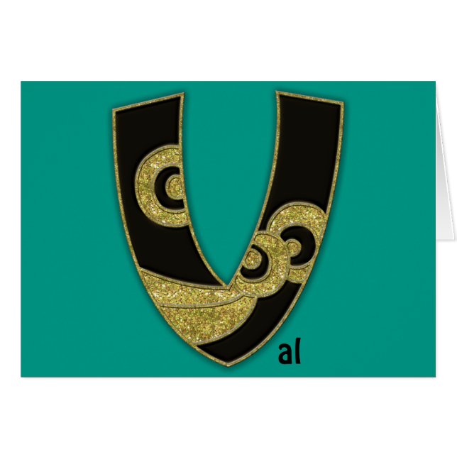 retromonogram - V Hälsningskort (Framsidan Horizontal)