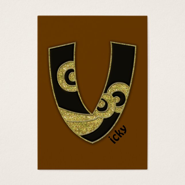 retromonogram - V Visitkort (Framsidan)