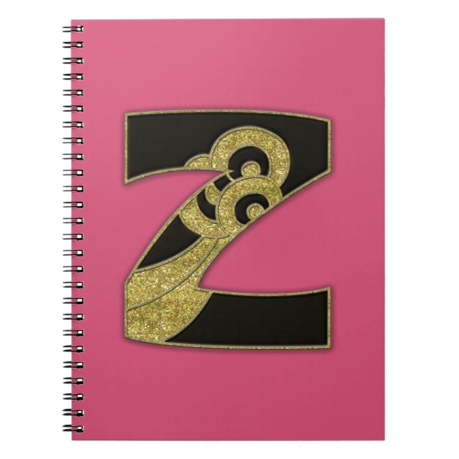 retromonogram - Z Anteckningsbok Med Spiral (Framsidan)
