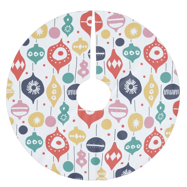 Retroordnament Julgransmatta Borstad Polyester (Framsidan)