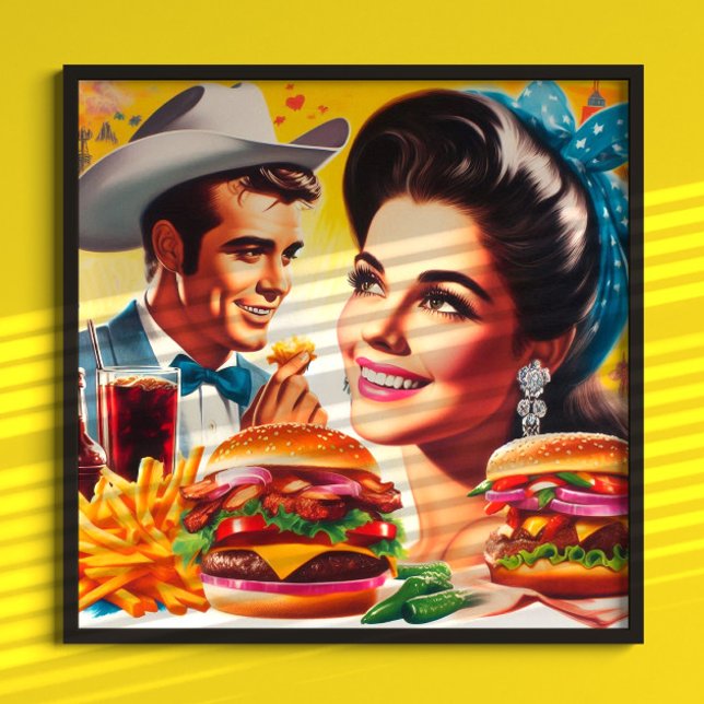 Retropar Fast Food-Kompis Poster (Skapare uppladdad)