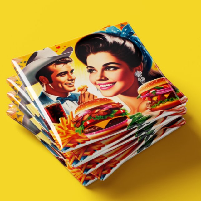 Retropar fast food-par magnet (Skapare uppladdad)