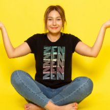 retropastel ZEN Färggradient Yoga svart