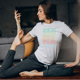 retropastel ZEN Färggradient Yoga T Shirt